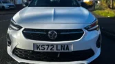 2022 White Vauxhall Corsa for Sale - Showing Front view Standing stationary on the Ashford, UK Road