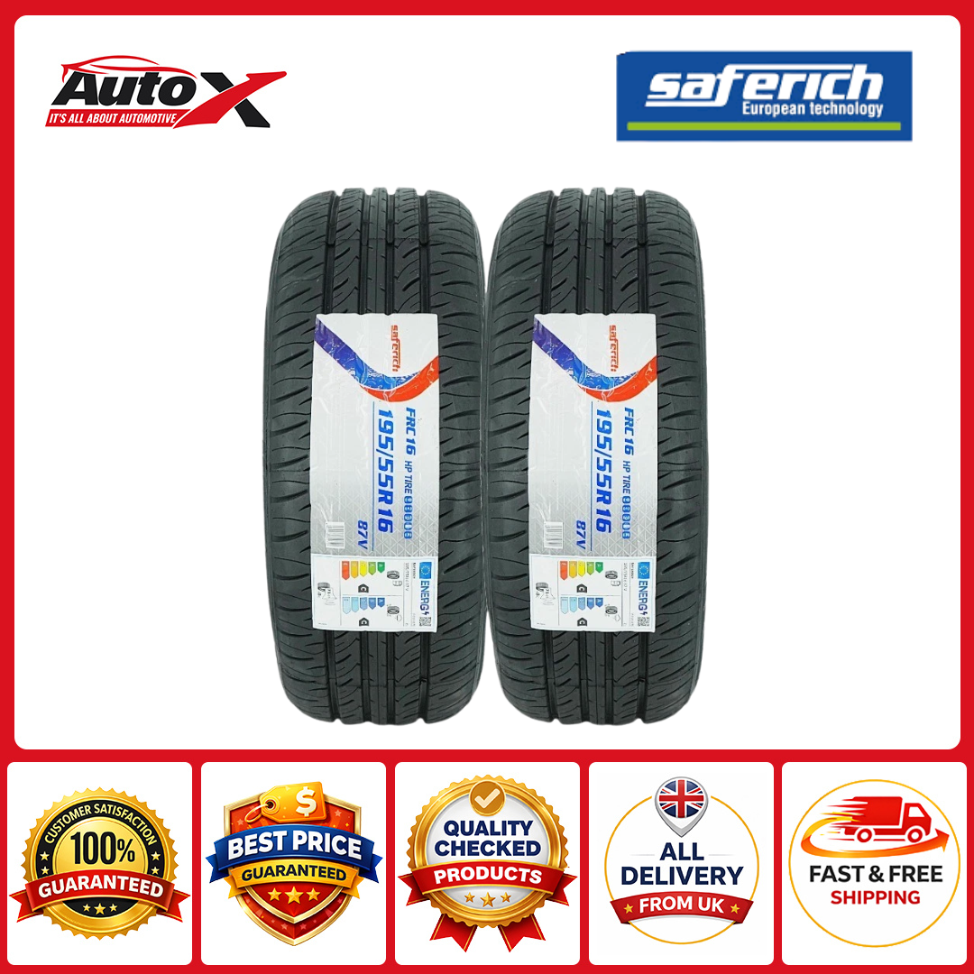 57-68 2 X 195/55r16 Saferich Tyre M+S 1955516 87V FRC16 BRAND NEW TYRES - Image 1