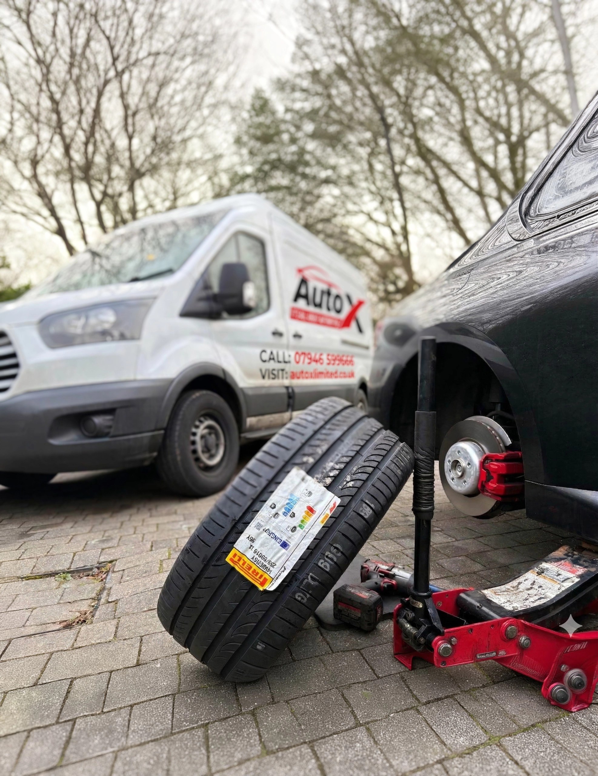Puncture Repair in Slough 4 Auto X Limited technician completing a puncture repair in Slough