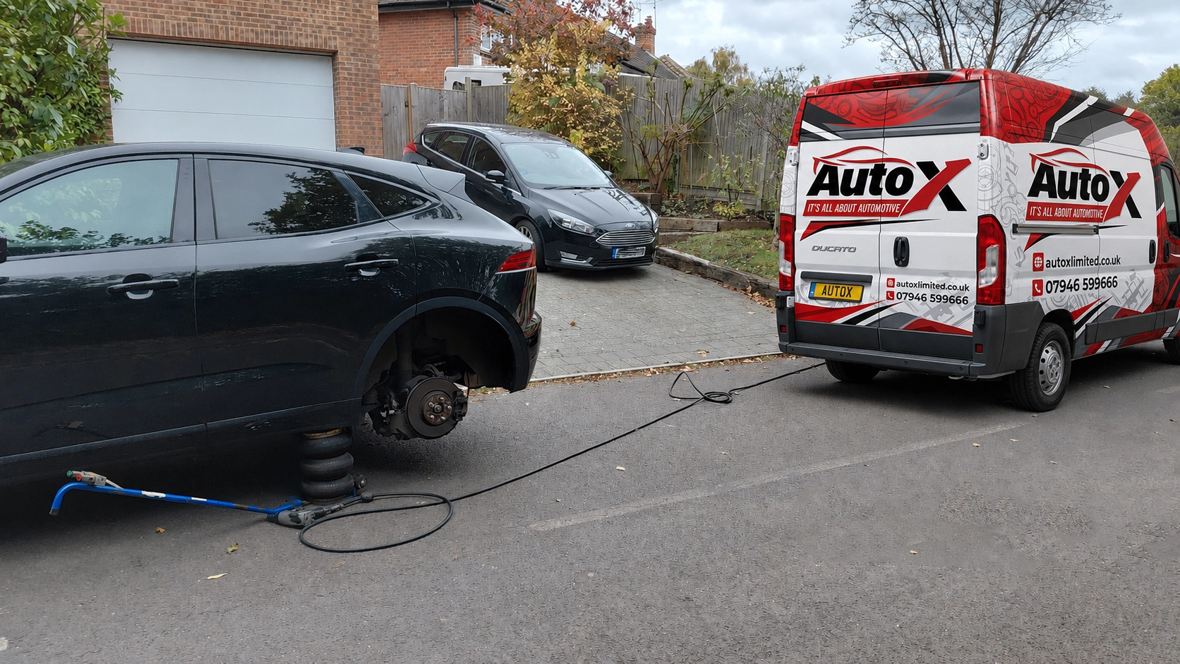 Mobile tyre fitting van equipment ready for a call-out