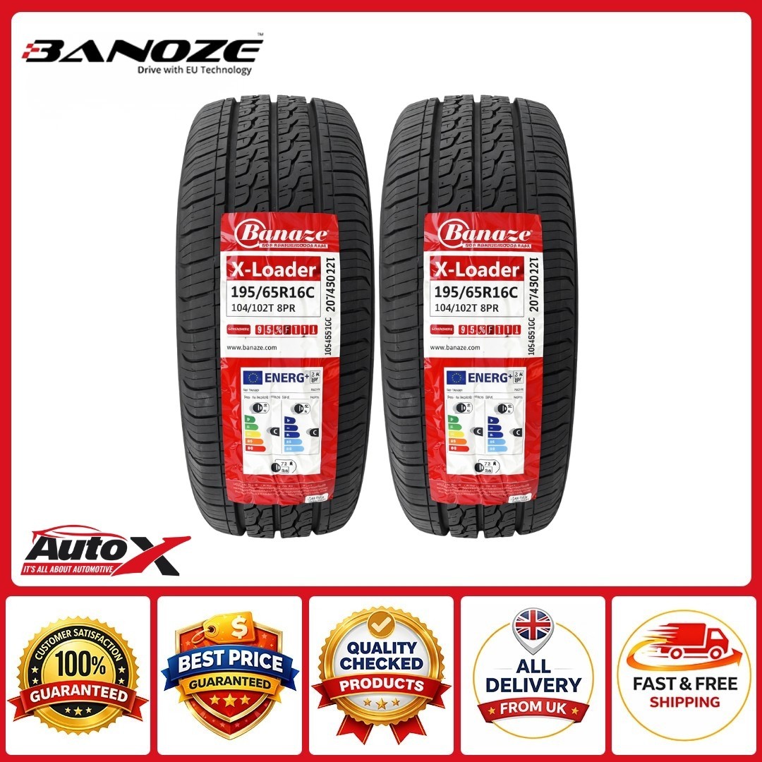 2-x-19565R16C-Banoze-X-Loader-104102T-Heavy-Duty-All-Season-Van-Tyres-376962278285 2 x 195/65R16C Banoze X-Loader 104/102T – Heavy Duty All-Season Van Tyres - Image 1